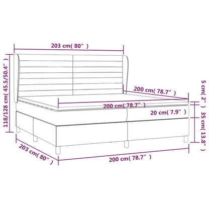 Boxspringbett mit Matratze Dunkelgrün 200x200 cm Samt