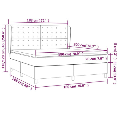 Boxspringbett mit Matratze Dunkelgrün 180x200 cm Samt