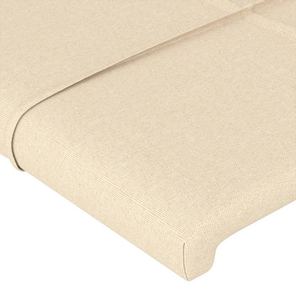 Bettgestell ohne Matratze Creme 120x200 cm Stoff