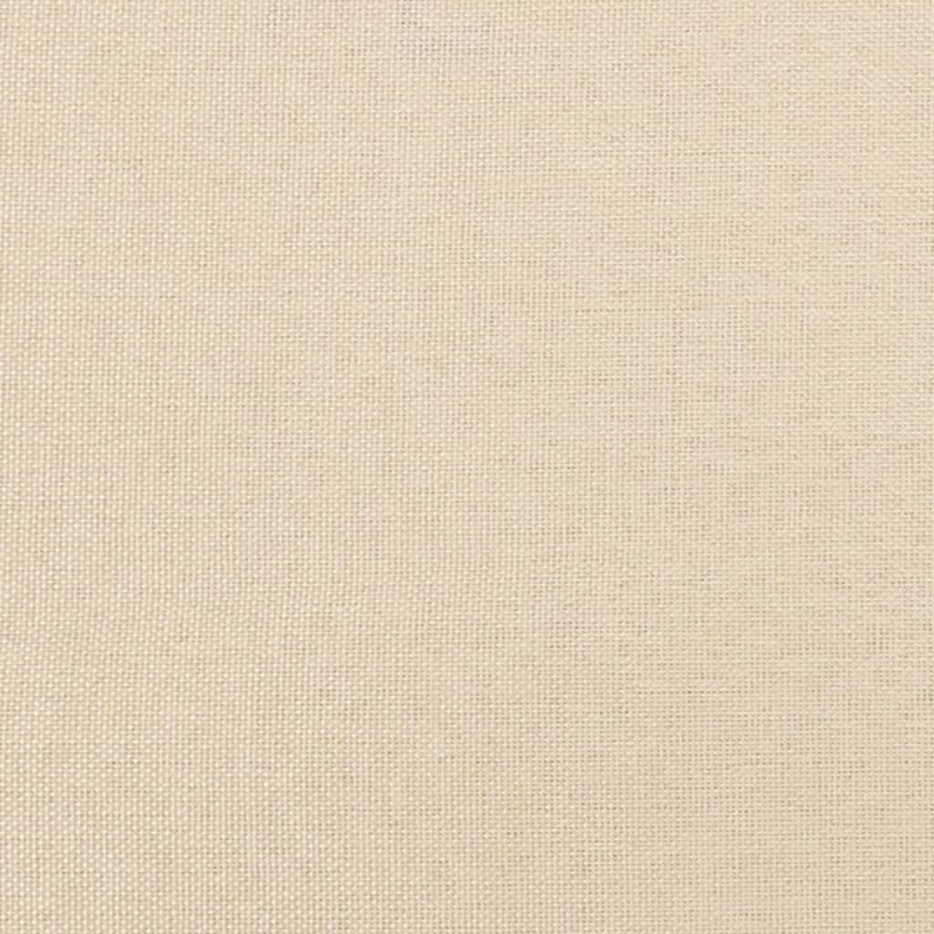 Bettgestell ohne Matratze Creme 100x200 cm Stoff