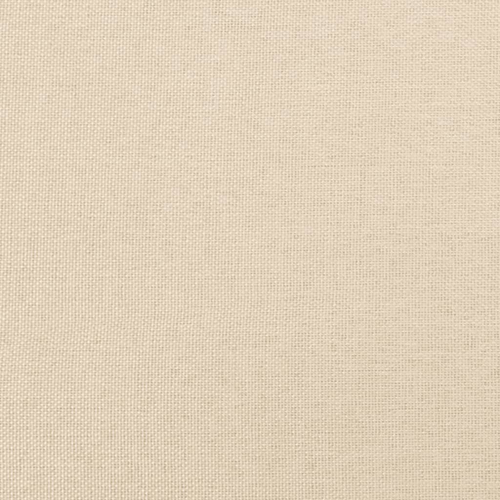 Bettgestell ohne Matratze Creme 140x190 cm Stoff