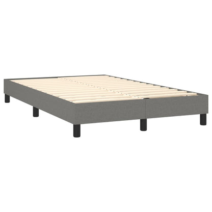 Boxspringbett mit Matratze Dunkelgrau 120x200 cm Stoff