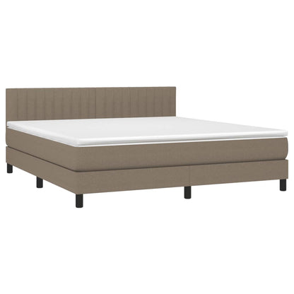 Boxspringbett mit Matratze Taupe 180x200 cm Stoff