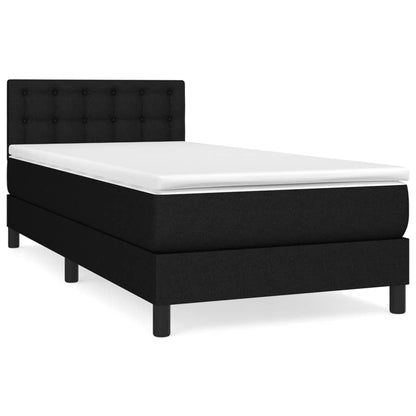 Boxspringbett mit Matratze Schwarz 90x190 cm Stoff