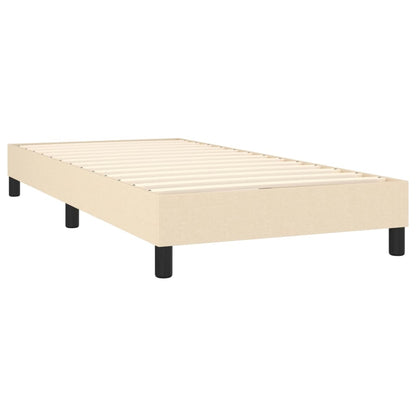 Boxspringbett mit Matratze Creme 100x200 cm Stoff