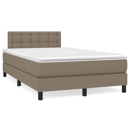 Boxspringbett mit Matratze Taupe 120x200 cm Stoff