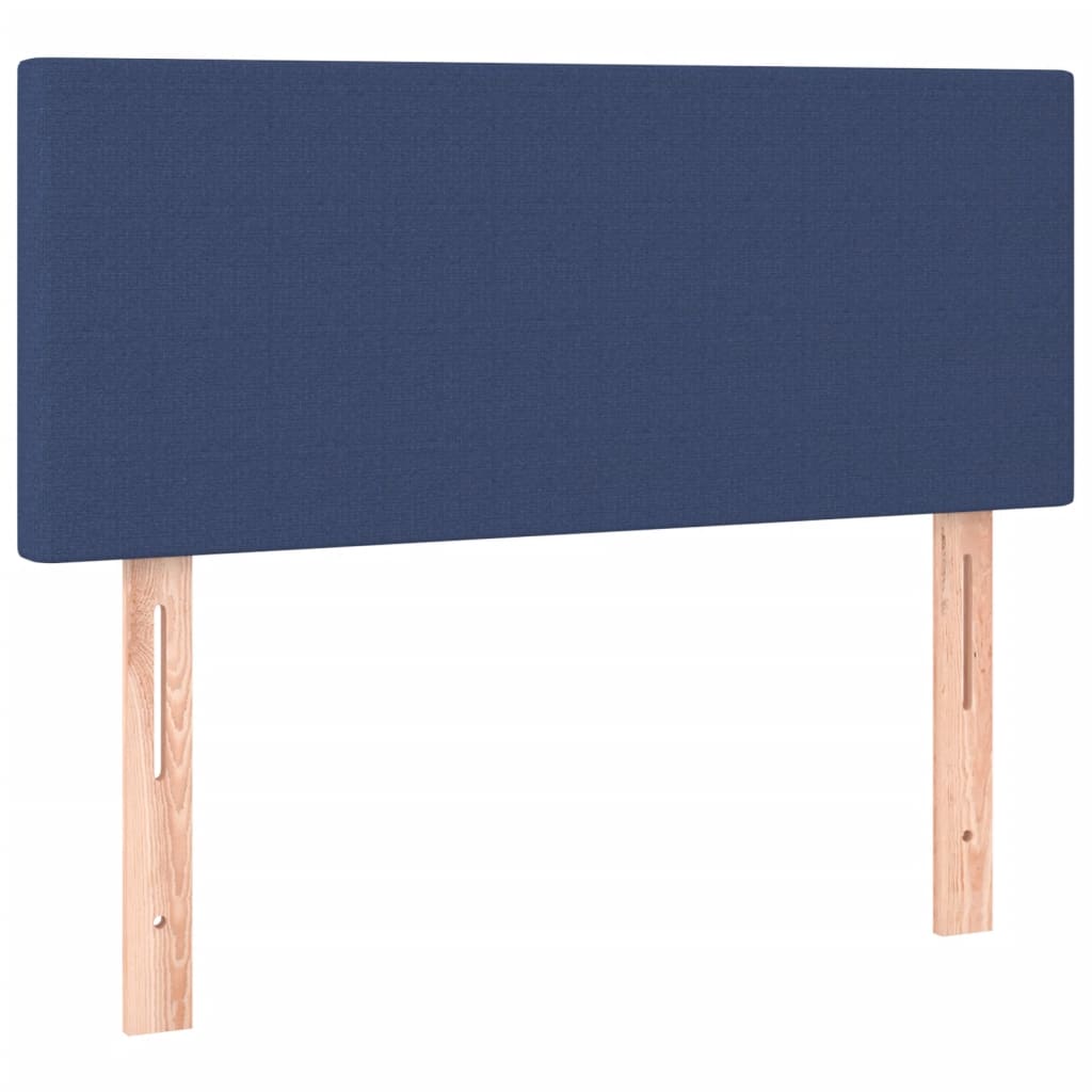 Boxspringbett mit Matratze Blau 90x190 cm Stoff