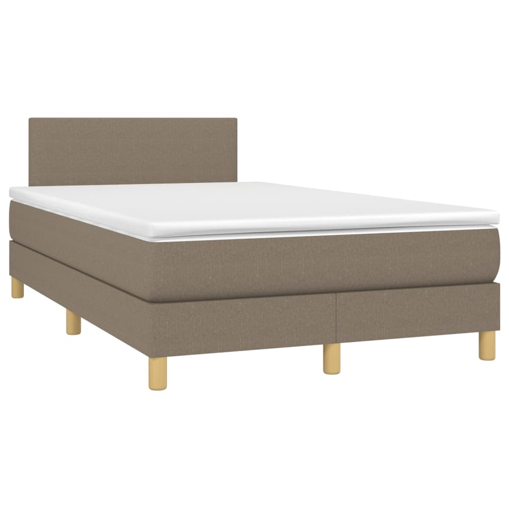 Boxspringbett mit Matratze Taupe 120x200 cm Stoff