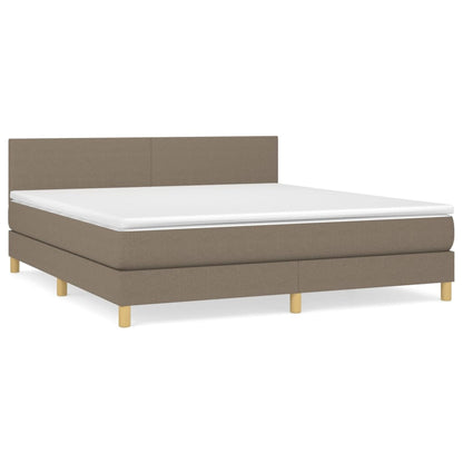 Boxspringbett mit Matratze Taupe 160x200 cm Stoff