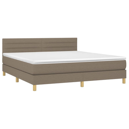 Boxspringbett mit Matratze Taupe 180x200 cm Stoff