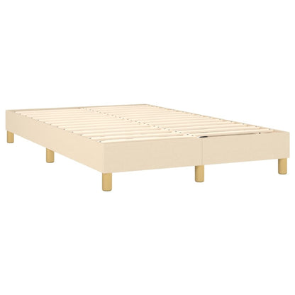 Boxspringbett mit Matratze Creme 120x200 cm Stoff