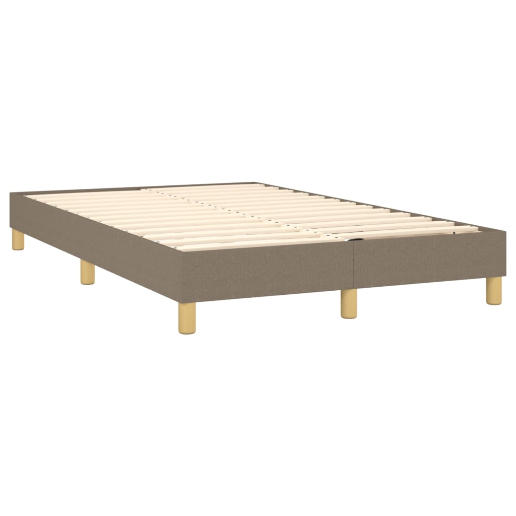 Boxspringbett mit Matratze Taupe 120x200 cm Stoff