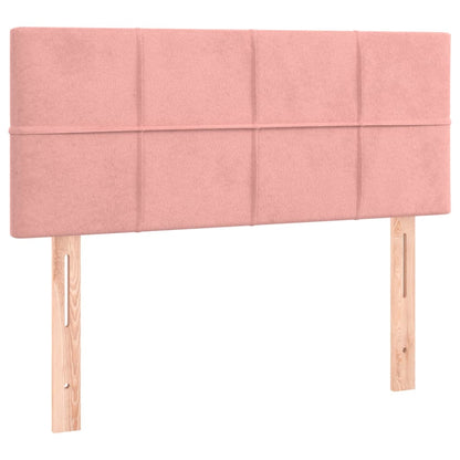 Boxspringbett mit Matratze Rosa 90x190 cm Samt