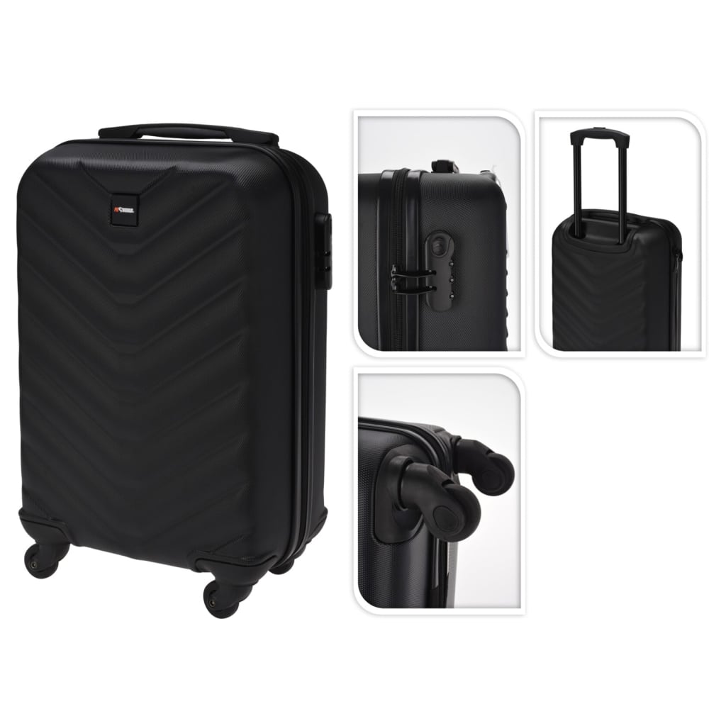 ProWorld Koffer Diamant-Design 28 L Schwarz