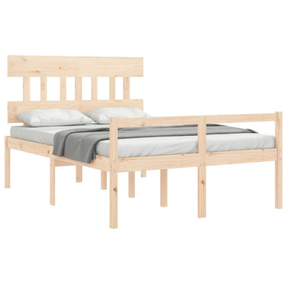 Seniorenbett mit Kopfteil Massivholz