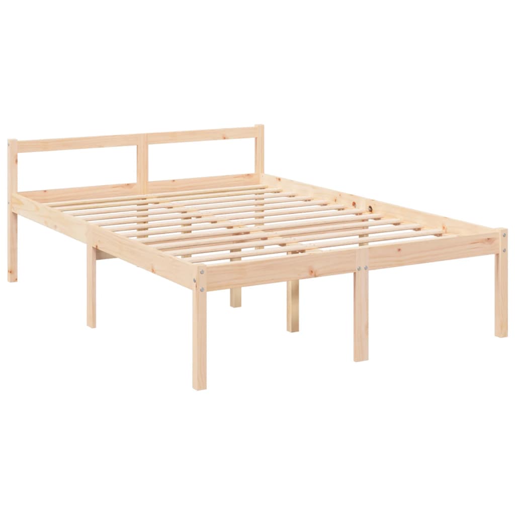 Seniorenbett mit Kopfteil Massivholz