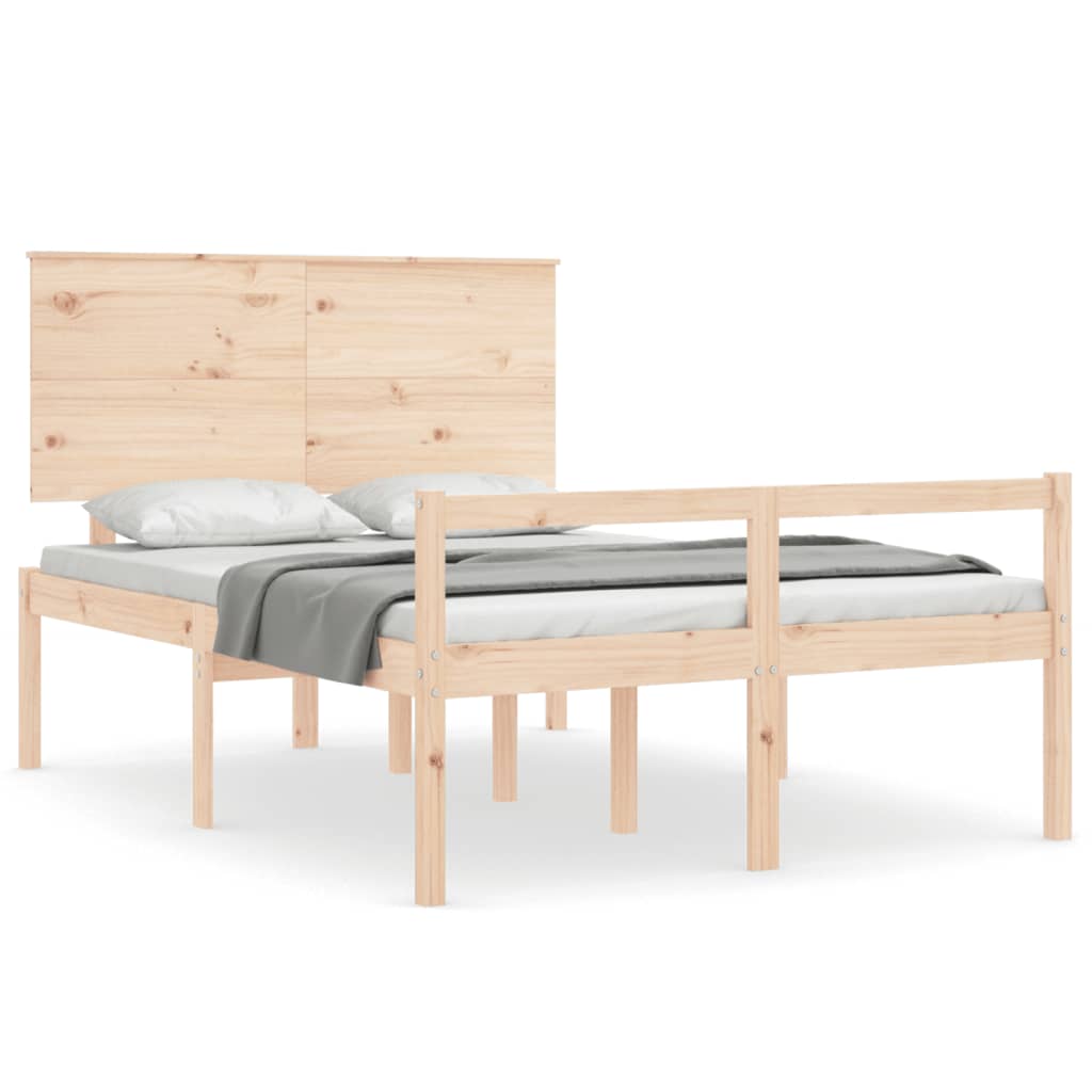 Seniorenbett mit Kopfteil Massivholz