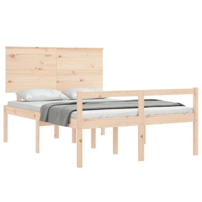 Seniorenbett mit Kopfteil Massivholz