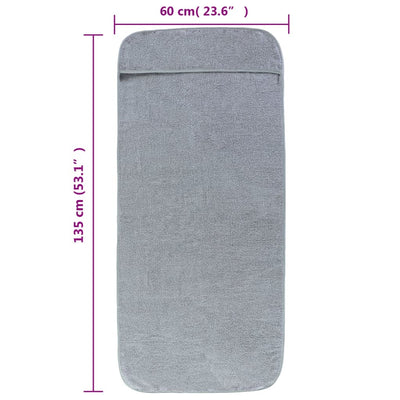 Strandtücher 4 Stk. Grau 60x135 cm Stoff 400 GSM