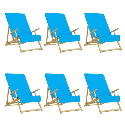 Strandtücher 6 Stk. Türkis 60x135 cm Stoff 400 GSM