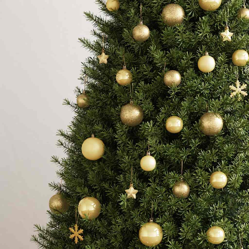 Set di palline di Natale da 111 pezzi, polistirolo dorato