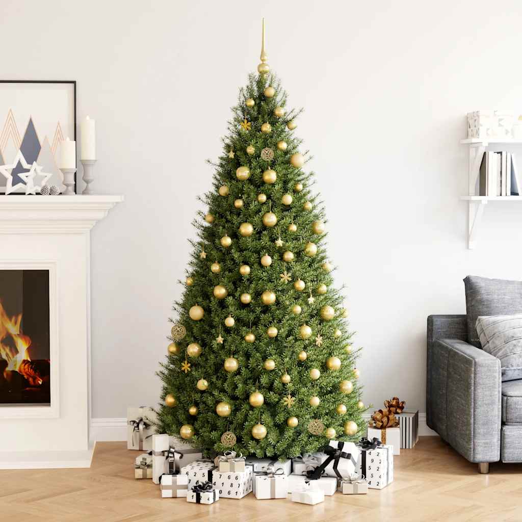 Set di palline di Natale da 111 pezzi, polistirolo dorato