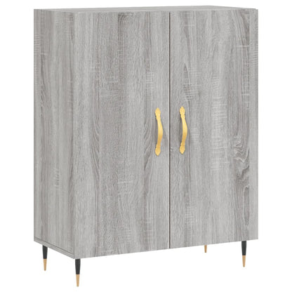 Highboard Grau Sonoma 69,5x34x180 cm Holzwerkstoff