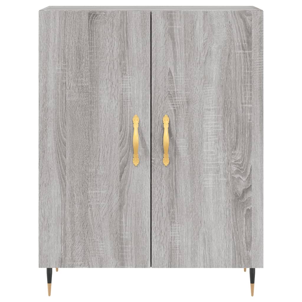 Highboard Grau Sonoma 69,5x34x180 cm Holzwerkstoff