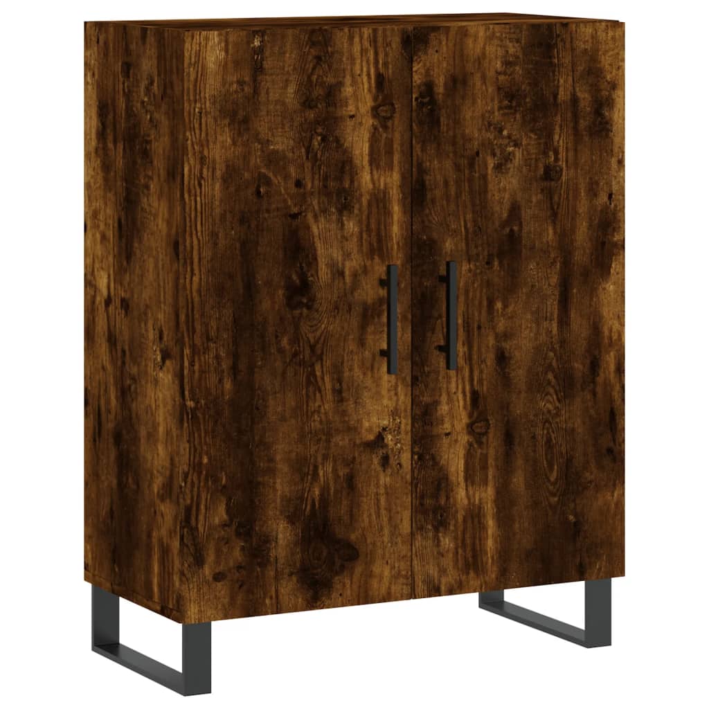 Highboard Räuchereiche 69,5x34x180 cm Holzwerkstoff