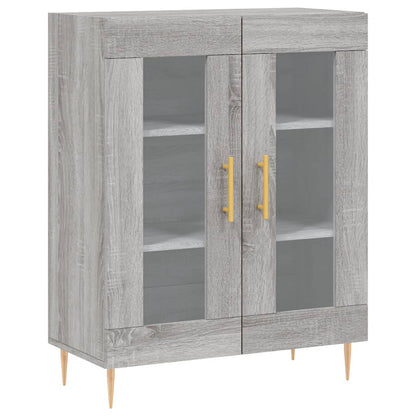 Highboard Grau Sonoma 69,5x34x180 cm Holzwerkstoff