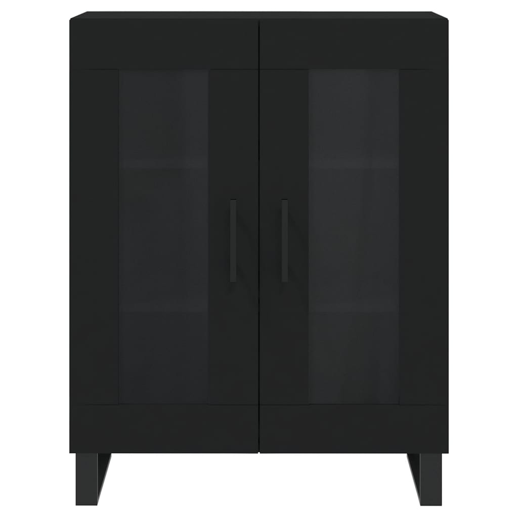 Highboard Schwarz 69,5x34x180 cm Holzwerkstoff