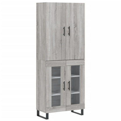 Highboard Grau Sonoma 69,5x34x180 cm Holzwerkstoff