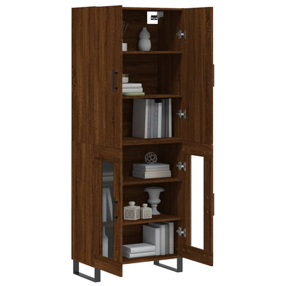 Highboard Braun Eichen-Optik 69,5x34x180 cm Holzwerkstoff