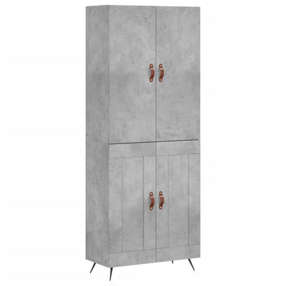 Highboard Betongrau 69,5x34x180 cm Holzwerkstoff