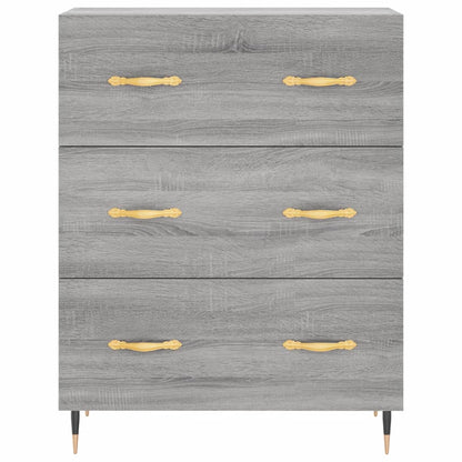 Highboard Grau Sonoma 69,5x34x180 cm Holzwerkstoff