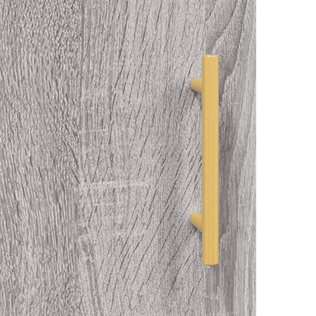 Highboard Grau Sonoma 69,5x34x180 cm Holzwerkstoff