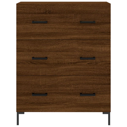 Highboard Braun Eichen-Optik 69,5x34x180 cm Holzwerkstoff