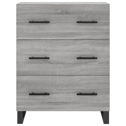 Highboard Grau Sonoma 69,5x34x180 cm Holzwerkstoff