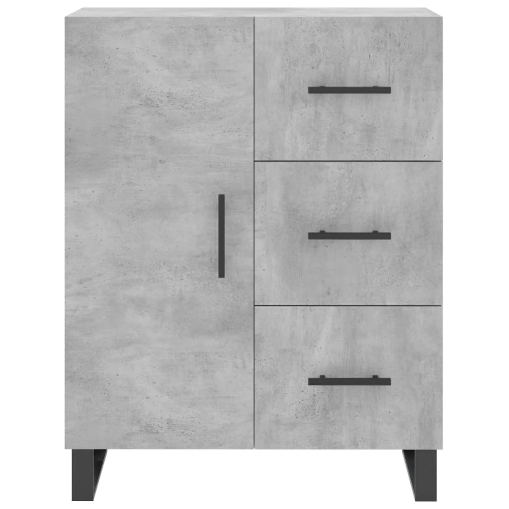 Highboard Betongrau 69,5x34x180 cm Holzwerkstoff