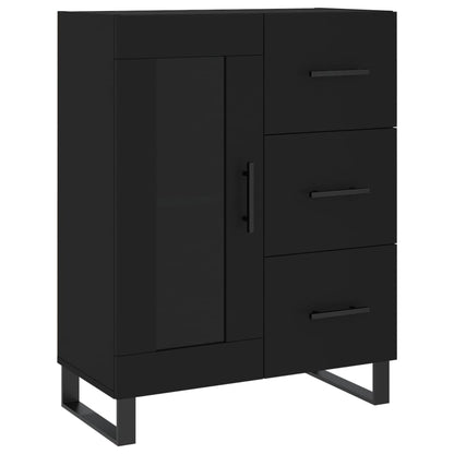 Highboard Schwarz 69,5x34x180 cm Holzwerkstoff