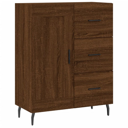 Highboard Braun Eichen-Optik 69,5x34x180 cm Holzwerkstoff