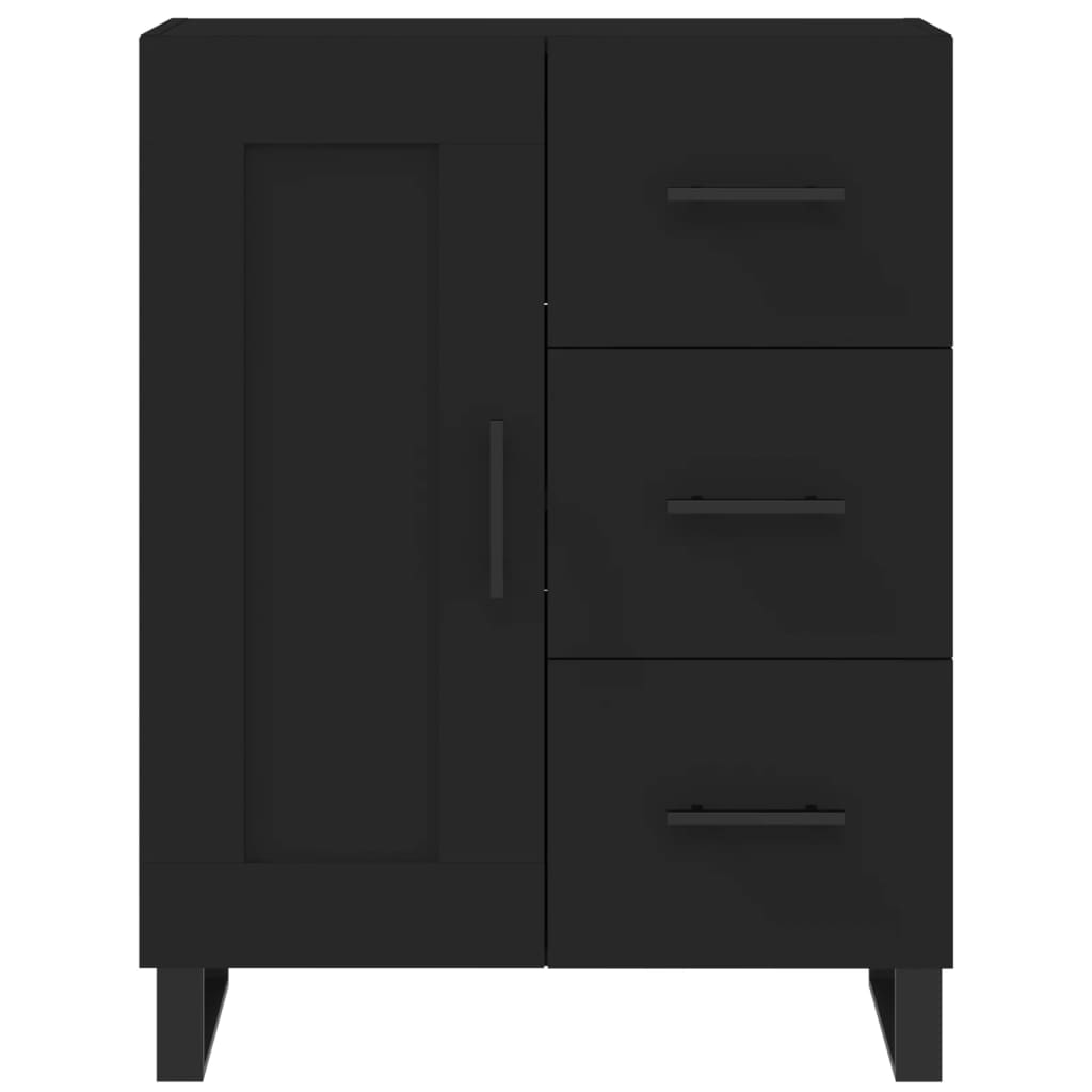 Highboard Schwarz 69,5x34x180 cm Holzwerkstoff