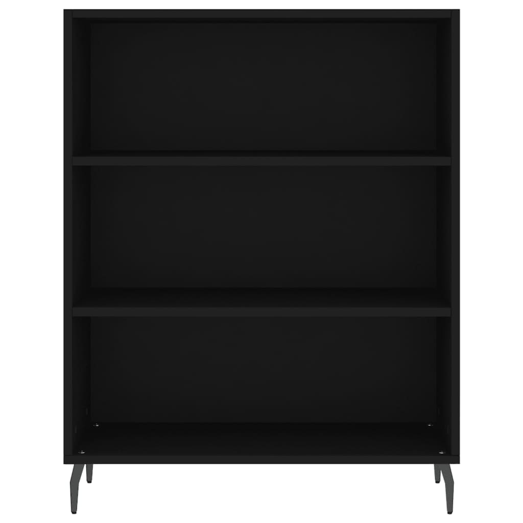 Highboard Schwarz 69,5x34x180 cm Holzwerkstoff