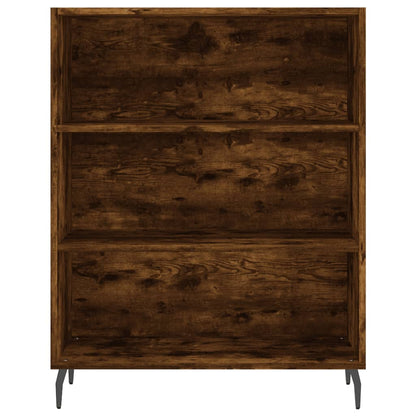 Highboard Räuchereiche 69,5x34x180 cm Holzwerkstoff