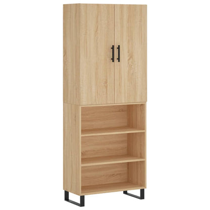 Highboard Sonoma-Eiche 69,5x34x180 cm Holzwerkstoff