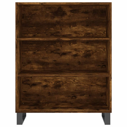 Highboard Räuchereiche 69,5x34x180 cm Holzwerkstoff