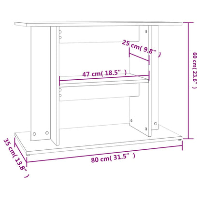 Aquariumständer Sonoma-Eiche 80x35x60 cm Holzwerkstoff