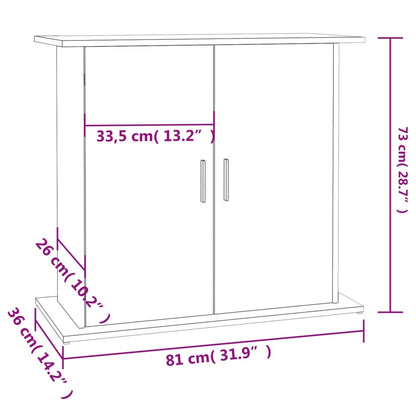 Aquariumständer Schwarz 81x36x73 cm Holzwerkstoff