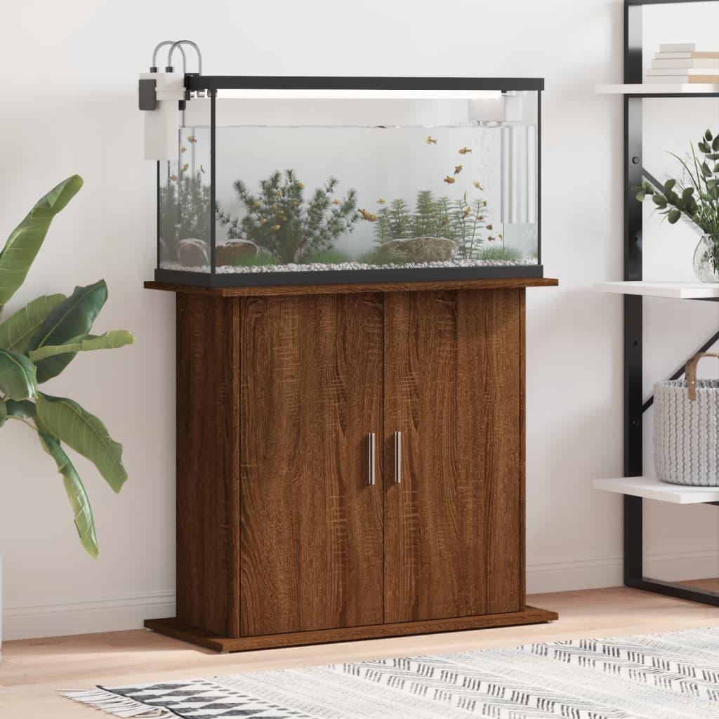 Aquariumständer Braun Eichen-Optik 81x36x73 cm Holzwerkstoff