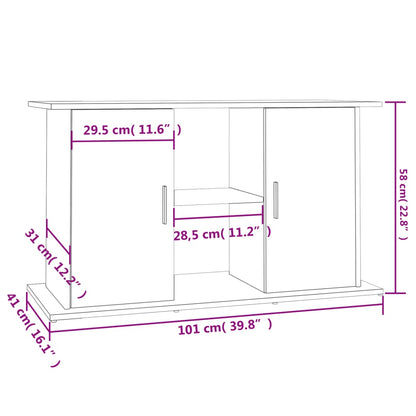 Aquariumständer Hochglanz-Weiß 101x41x58 cm Holzwerkstoff